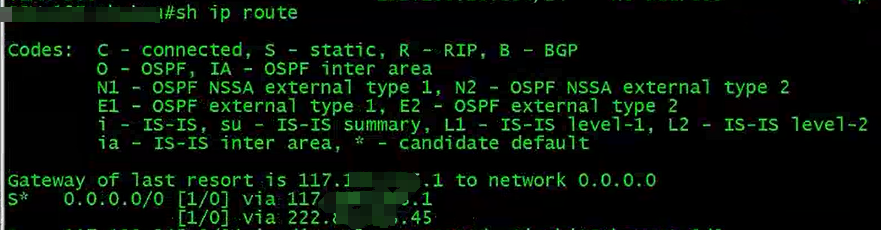 RSR20-X 新增一条外网线路终端访问外网异常