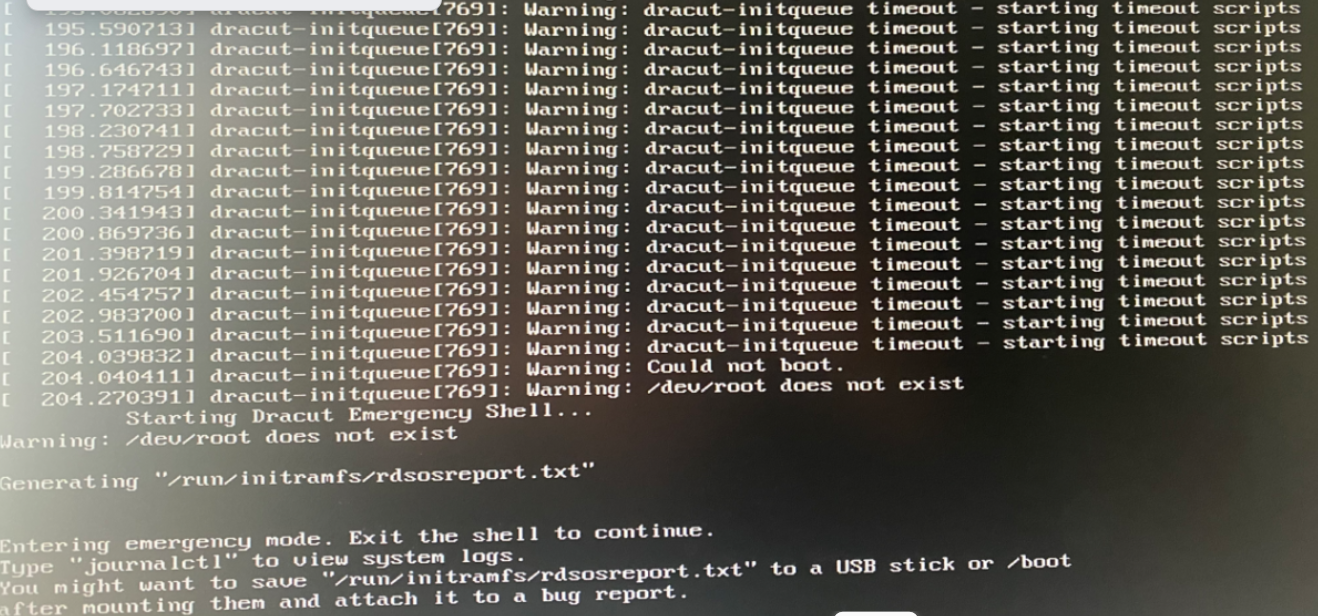 U盘安装CentOS7提示“Warning :dracut-initqueue timeout - starting timeout scripts” 解决办法