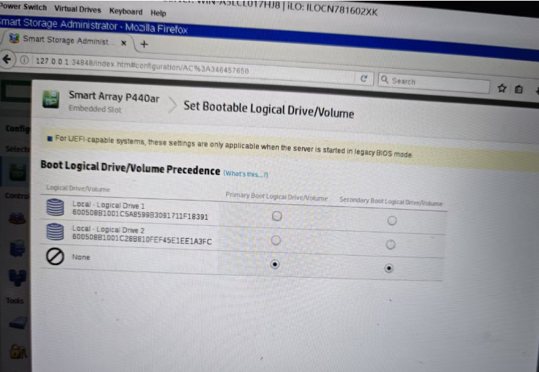 惠普服务器更换阵列卡无法进入系统