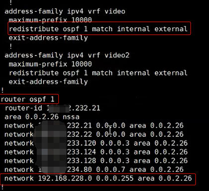 案例2 RSR20-XA 作为PE设备、下联vrf业务访问不通
