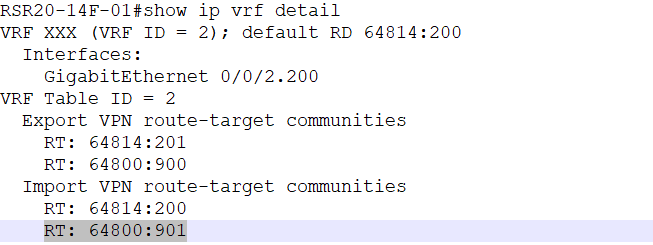 案例1 RSR20-X MPLS VPN场景 vrf路由学不到